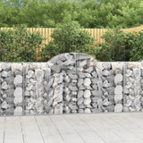 NNEVL Arched Gabion Basket 200x50x100/120 cm Galvanised Iron