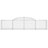 NNEVL Arched Gabion Basket 300x50x60/80 cm Galvanised Iron