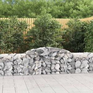 NNEVL Arched Gabion Basket 300x50x60/80 cm Galvanised Iron