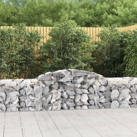 NNEVL Arched Gabion Basket 300x50x60/80 cm Galvanised Iron