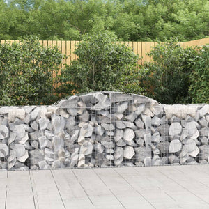 NNEVL Arched Gabion Basket 300x50x80/100 cm Galvanised Iron