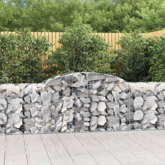 NNEVL Arched Gabion Basket 300x50x80/100 cm Galvanised Iron