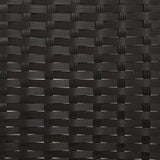 NNEVL 3-Seater Garden Bench with Cushions Black Poly Rattan