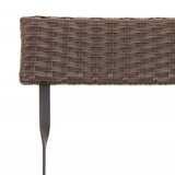 NNEVL Folding Bistro Chairs 4 pcs Brown Poly Rattan and Steel