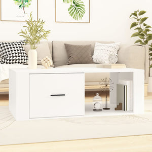 NNEVL Coffee Table White 100x50.5x35 cm Engineered Wood