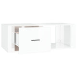 NNEVL Coffee Table High Gloss White 100x50.5x35 cm Engineered Wood