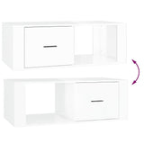 NNEVL Coffee Table High Gloss White 100x50.5x35 cm Engineered Wood