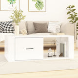 NNEVL Coffee Table High Gloss White 100x50.5x35 cm Engineered Wood