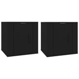 NNEVL Wall Mounted TV Cabinets 2 pcs Black 40x34.5x40 cm