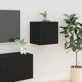 NNEVL Wall Mounted TV Cabinets 2 pcs Black 40x34.5x40 cm