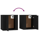 NNEVL Wall Mounted TV Cabinets 2 pcs Black 40x34.5x40 cm