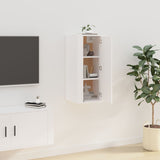 NNEVL Wall Mounted TV Cabinet White 40x34.5x80 cm