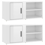 NNEVL TV Cabinets 2 pcs High Gloss White 80x31.5x36 cm Engineered Wood