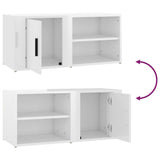 NNEVL TV Cabinets 2 pcs High Gloss White 80x31.5x36 cm Engineered Wood