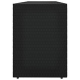 NNEVL Garden Storage Cabinet Black 198x55.5x80 cm Poly Rattan