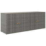 NNEVL Garden Storage Cabinet Grey 198x55.5x80 cm Poly Rattan