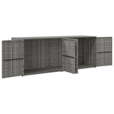 NNEVL Garden Storage Cabinet Grey 198x55.5x80 cm Poly Rattan
