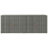 NNEVL Garden Storage Cabinet Grey 198x55.5x80 cm Poly Rattan