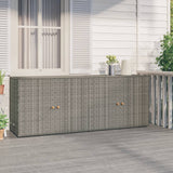 NNEVL Garden Storage Cabinet Grey 198x55.5x80 cm Poly Rattan