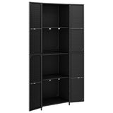 NNEVL Garden Storage Cabinet Black 59x40x180 cm Poly Rattan