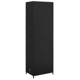 NNEVL Garden Storage Cabinet Black 59x40x180 cm Poly Rattan