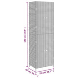 NNEVL Garden Storage Cabinet Black 59x40x180 cm Poly Rattan