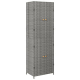 NNEVL Garden Storage Cabinet Grey 59x40x180 cm Poly Rattan