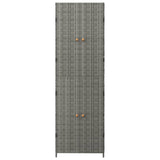 NNEVL Garden Storage Cabinet Grey 59x40x180 cm Poly Rattan