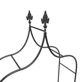 NNEVL Garden Arches 2 pcs Black 120x38x260 cm Steel