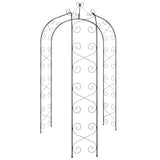 NNEVL Garden Arch Black Ø180x255 cm Steel