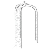 NNEVL Garden Arch Black Ø180x255 cm Steel