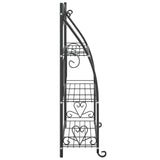 NNEVL Flower Rack Black 56x30x96 cm Steel