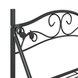 NNEVL Flower Rack Black 56x30x96 cm Steel