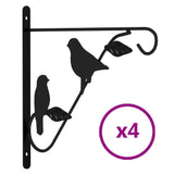 NNEVL Hanging Basket Brackets 4 pcs Black Steel