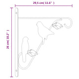 NNEVL Hanging Basket Brackets 4 pcs Black Steel