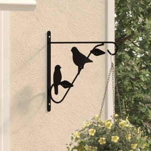 NNEVL Hanging Basket Brackets 4 pcs Black Steel