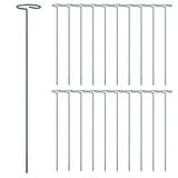 NNEVL Garden Plant Stakes 20 pcs Dark Green 40 cm Steel