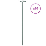 NNEVL Garden Plant Stakes 20 pcs Dark Green 61 cm Steel
