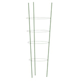 NNEVL Garden Plant Supports with 4 Rings 5 pcs Green 90 cm Steel