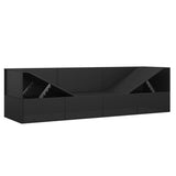 NNEVL Outdoor Lounge Bed with Cushions Black Poly Rattan