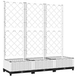 NNEVL Garden Planter with Trellis White 120x40x121.5 cm PP