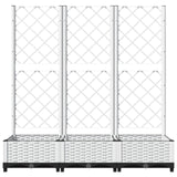 NNEVL Garden Planter with Trellis White 120x40x121.5 cm PP