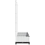 NNEVL Garden Planter with Trellis White 120x40x121.5 cm PP
