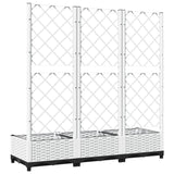 NNEVL Garden Planter with Trellis White 120x40x121.5 cm PP