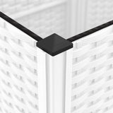 NNEVL Garden Planter with Trellis White 120x40x121.5 cm PP