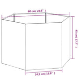NNEVL Planter Rusty 60x60x45 cm Corten Steel