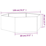 NNEVL Planter Rusty 138x120x45 cm Corten Steel