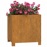 NNEVL Planters with Legs 2 pcs Rusty 42x40x43 cm Corten Steel