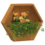NNEVL Wall Planters 2 pcs Rusty Corten Steel 46x10x40 cm