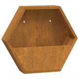 NNEVL Wall Planters 2 pcs Rusty Corten Steel 46x10x40 cm